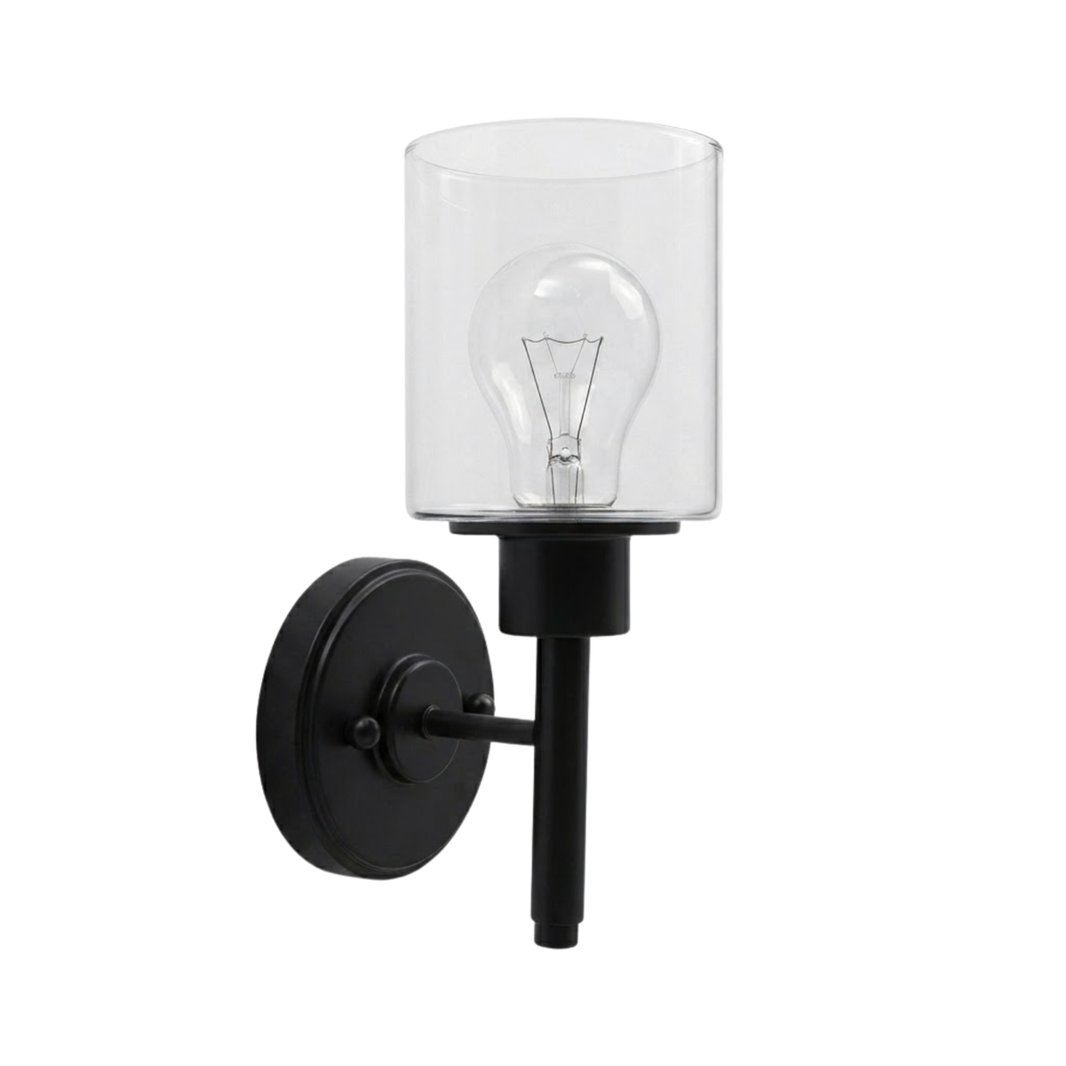 1-Light Clear Glass Sconce - MB