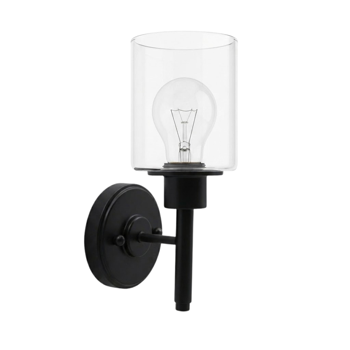 1-Light Clear Glass Sconce - MB