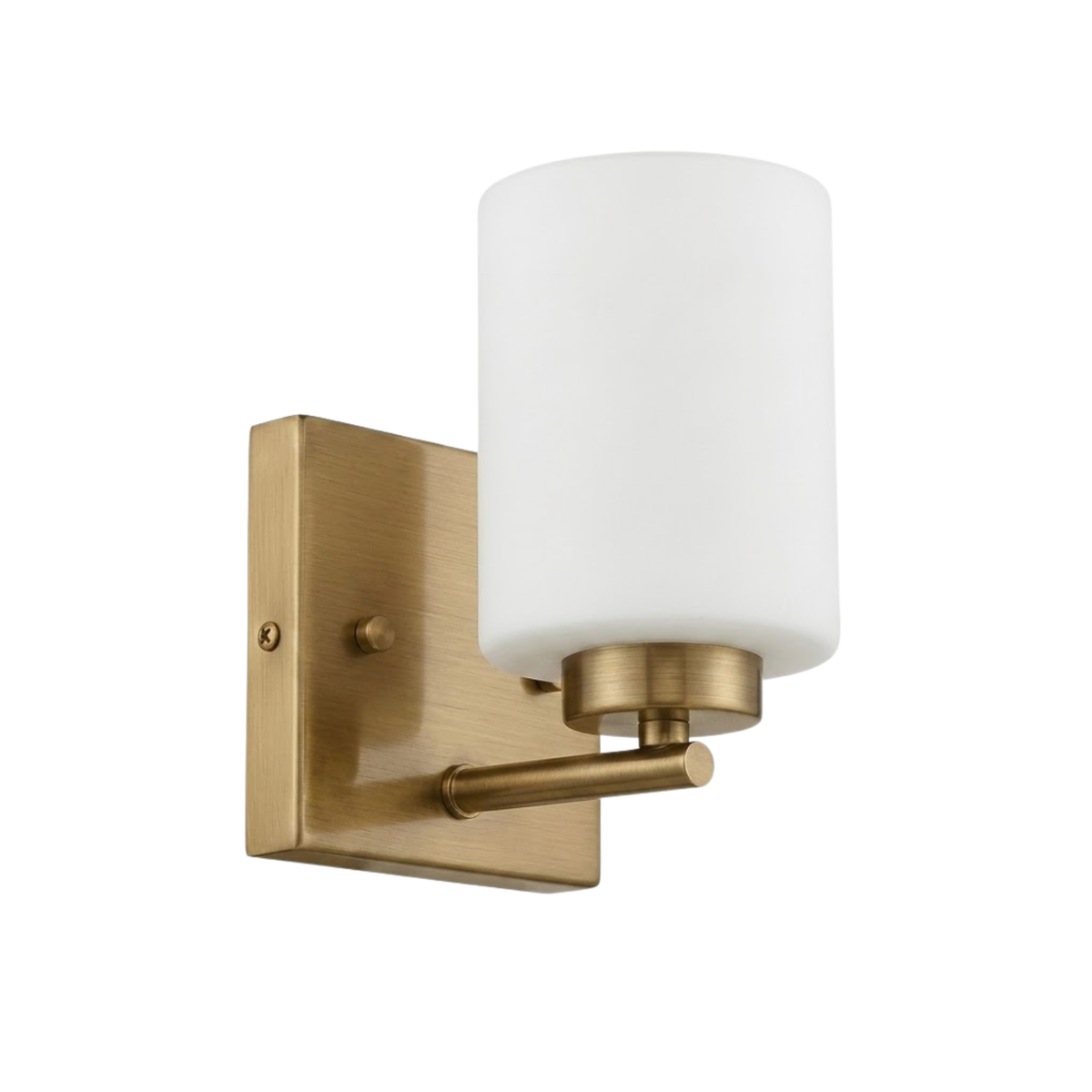 1-Light White Glass Vanity - BB