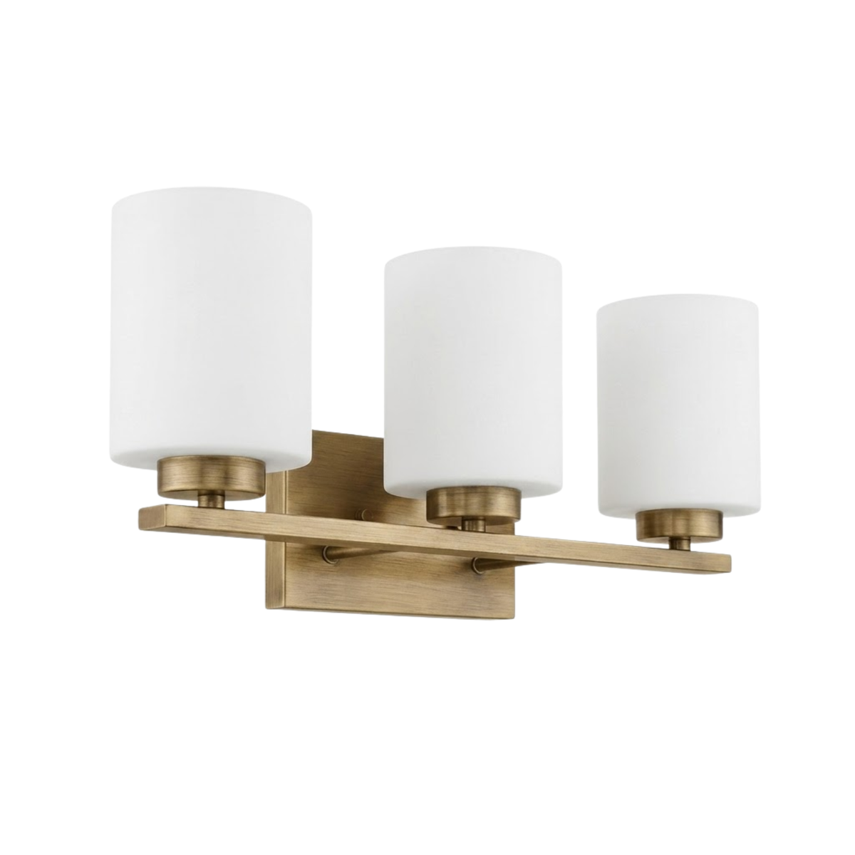 3-Light White Glass Vanity - BB