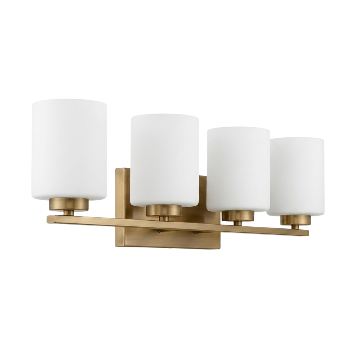 4-Light White Glass Vanity - BB