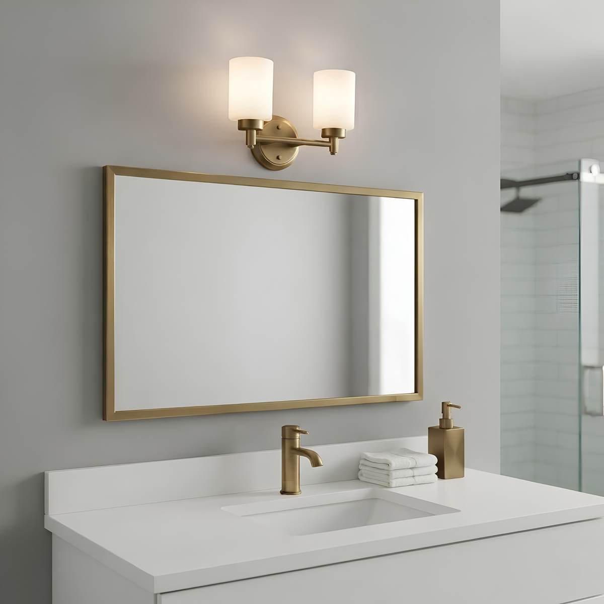 Mincio 2-Light Opal Glass Vanity - BB