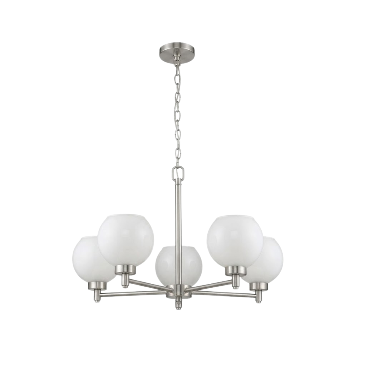 Mincio 5-Light Opal Globe Chandelier - NK