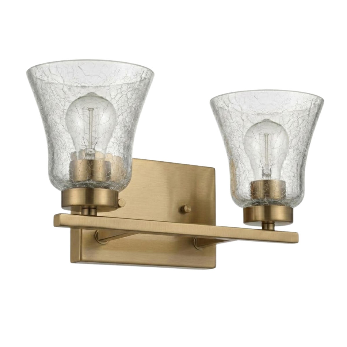Mincio 2-Light Crackle Taper Glass Vanity - BB