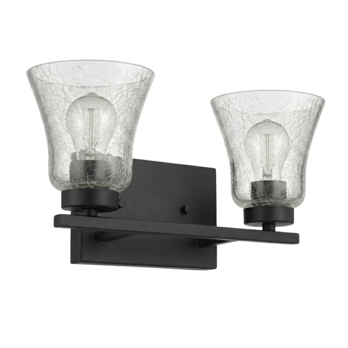 Mincio 2-Light Crackle Taper Glass Vanity - MB