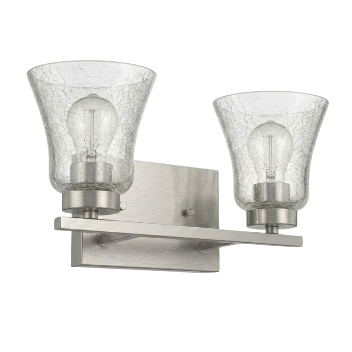 Mincio 2-Light Crackle Taper Glass Vanity - NK