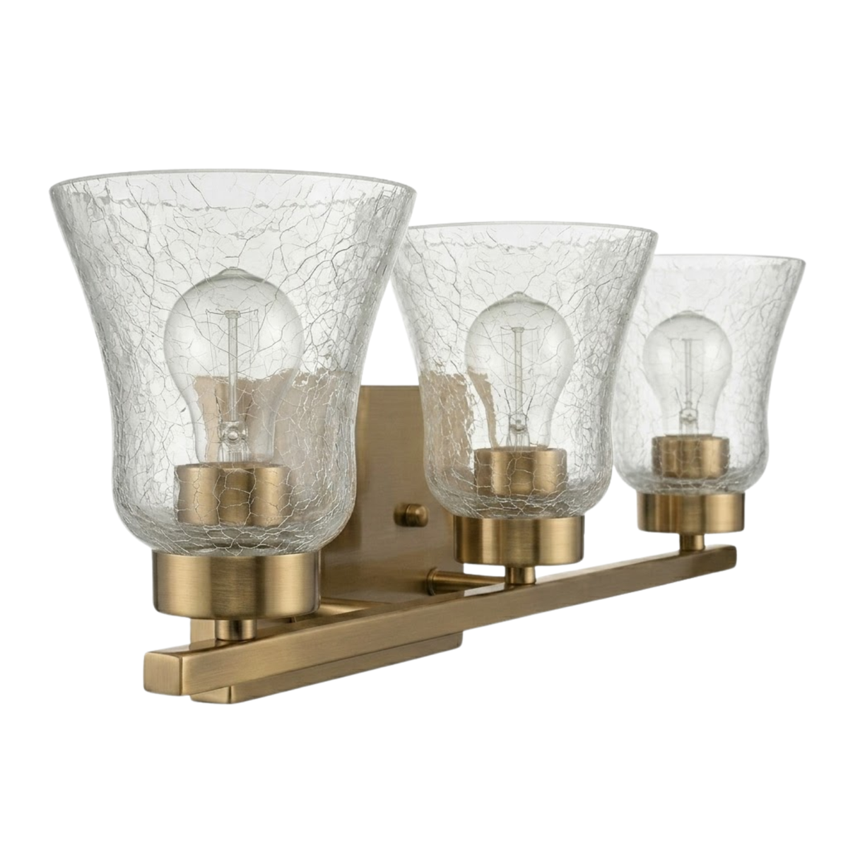 Mincio 3-Light Crackle Taper Glass Vanity - BB
