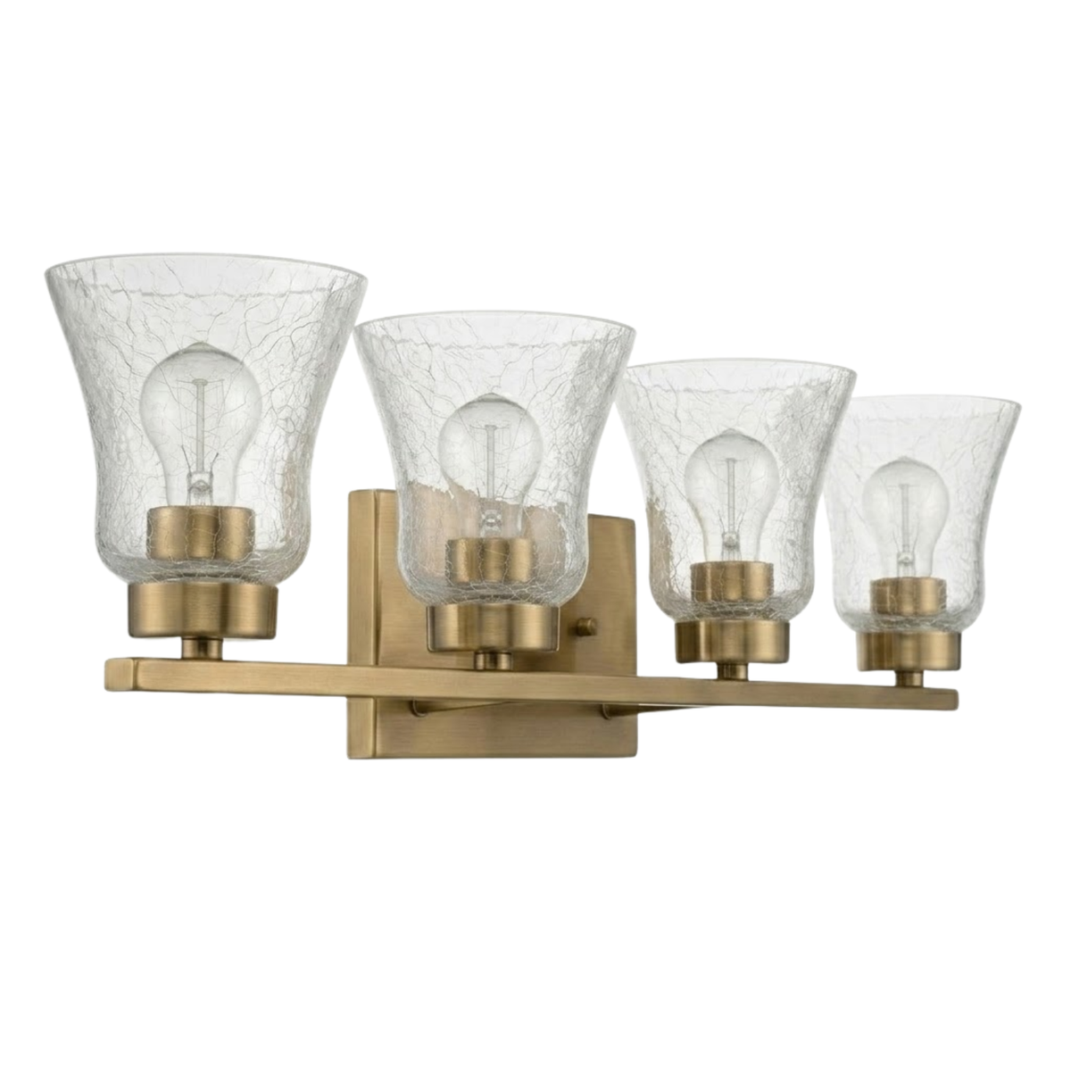 Mincio 4-Light Crackle Taper Glass Vanity - BB