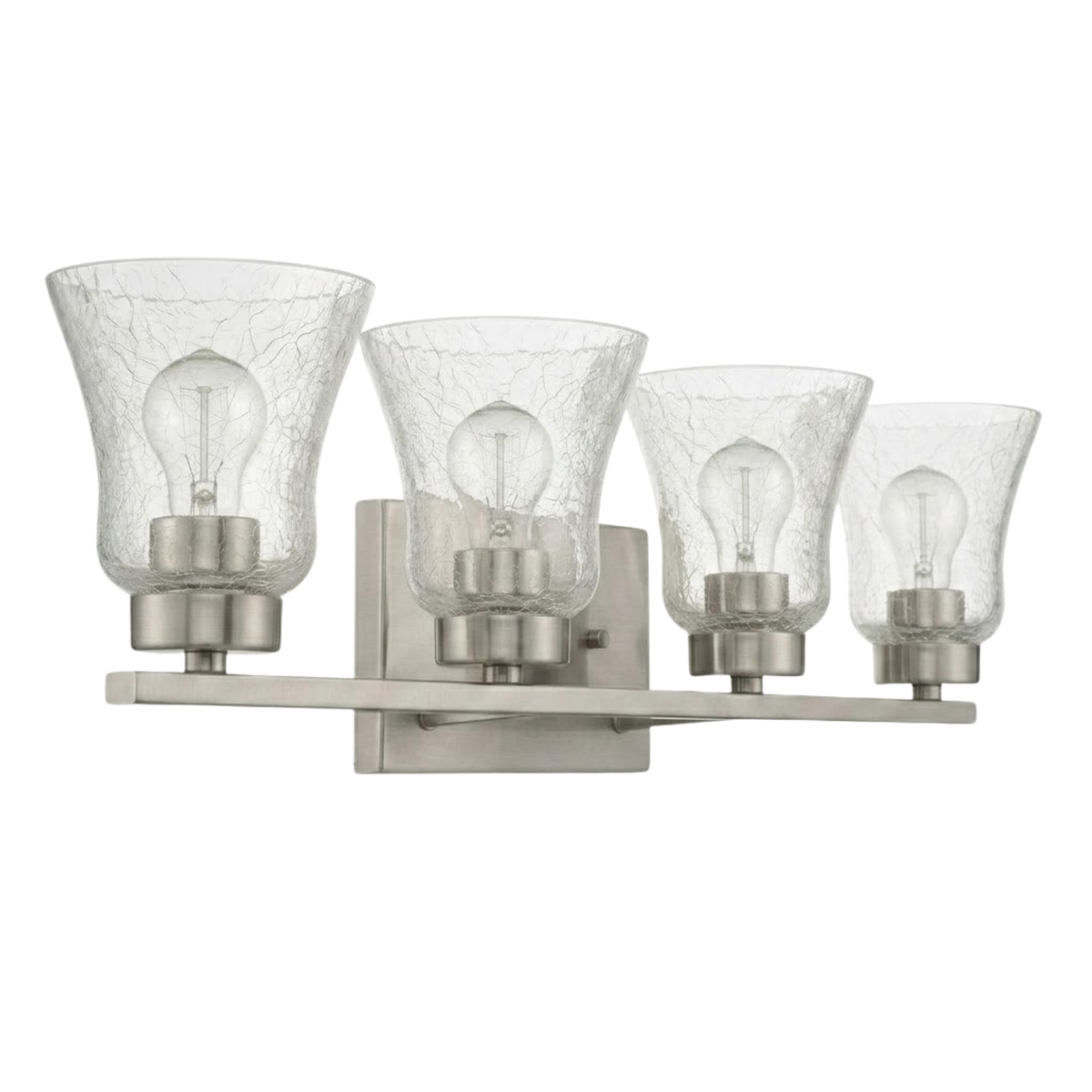 Mincio 4-Light Crackle Taper Glass Vanity - NK