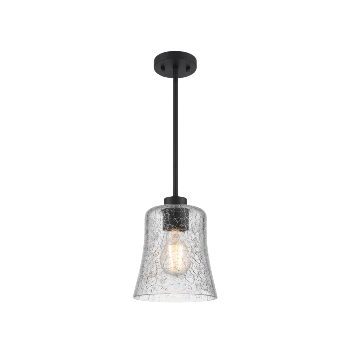 Mincio 1-Light Crackle Taper Glass Mini Pendant