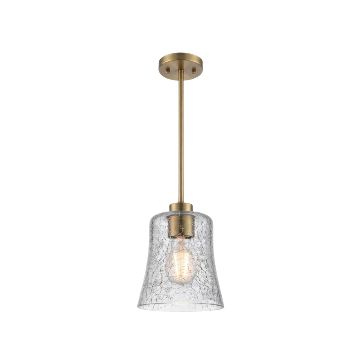 Mincio 1-Light Crackle Taper Glass Mini Pendant