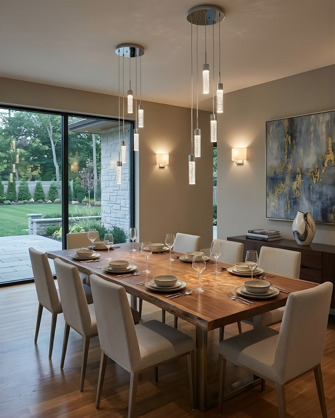 Soffi 5-Light LED Cylinder Pendant