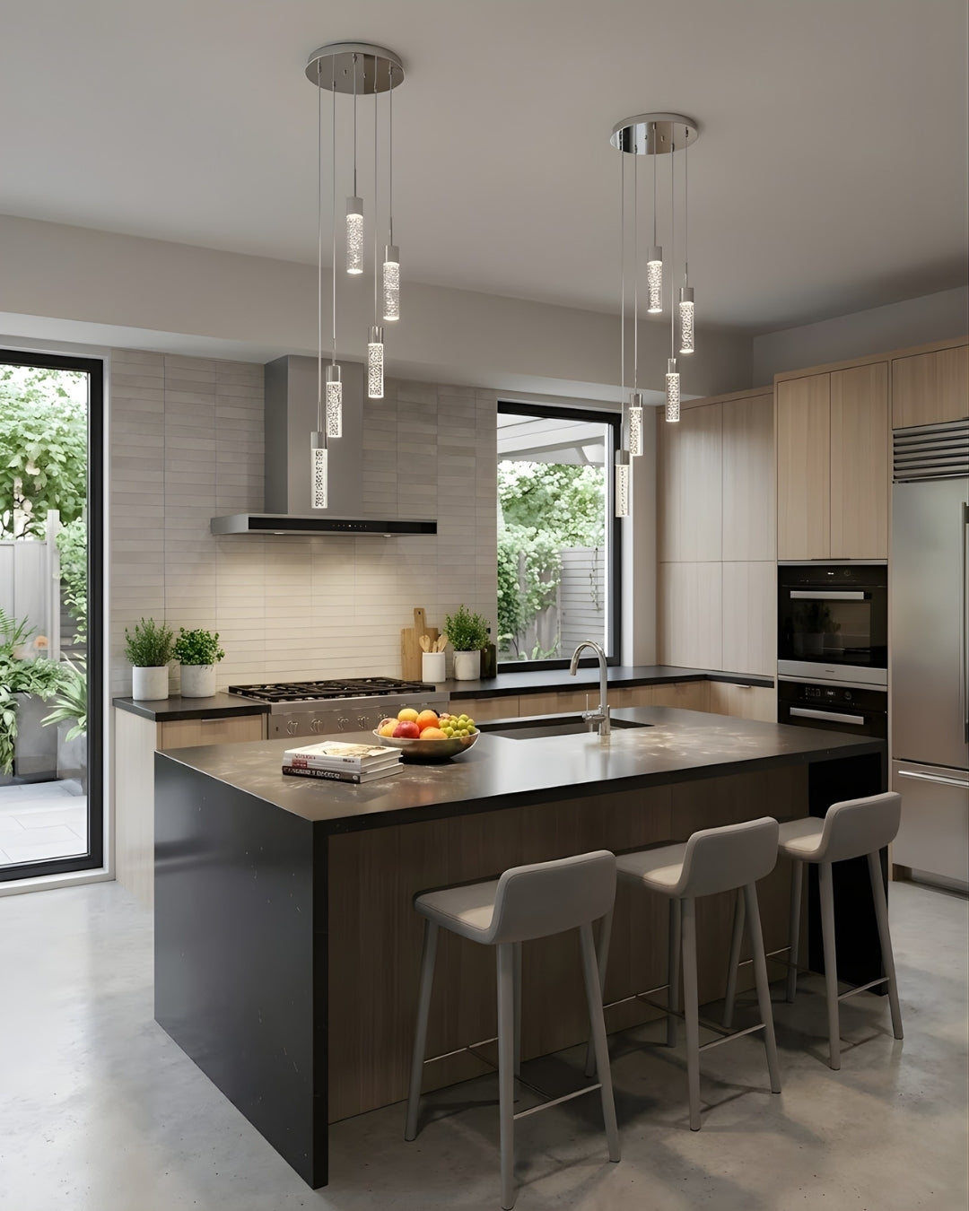 Soffi 5-Light LED Cylinder Pendant