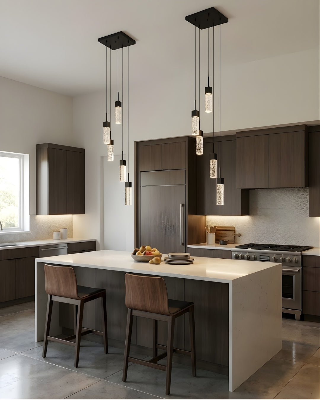 Pixi 5-Light Illuminated Glass Cube Pendant