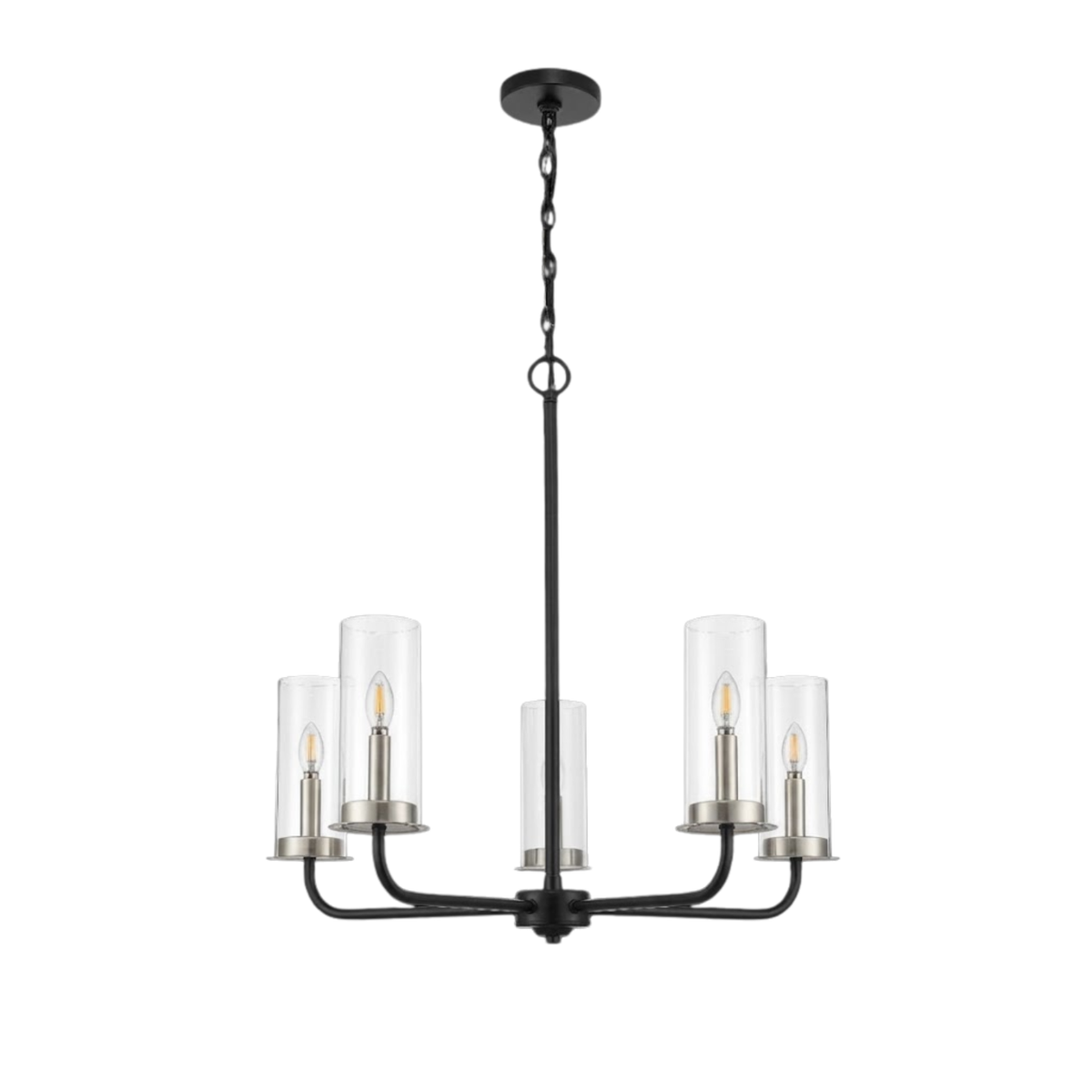 Aura 5-Light Chandelier Clear Glass