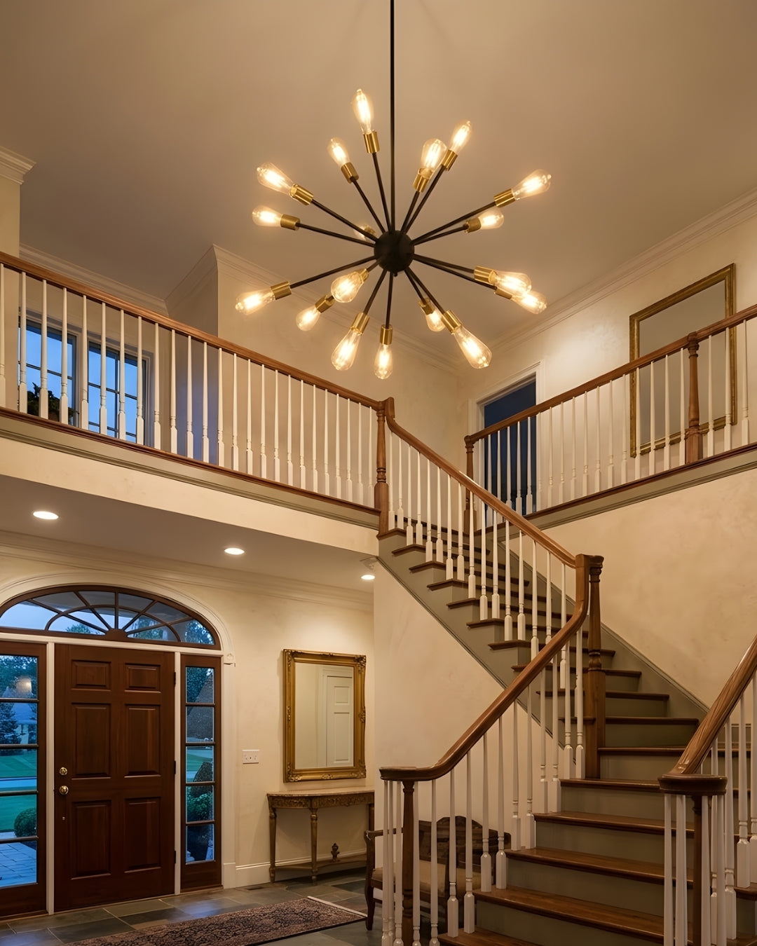 18-Light Odyssey Chandelier - Matte Black/Brushed Brass