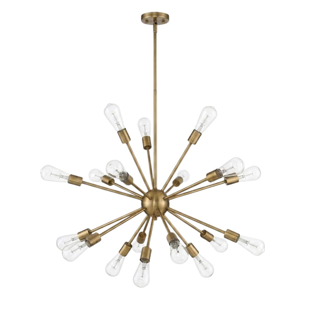 18-Light Odyssey Chandelier - Matte Black/Brushed Brass