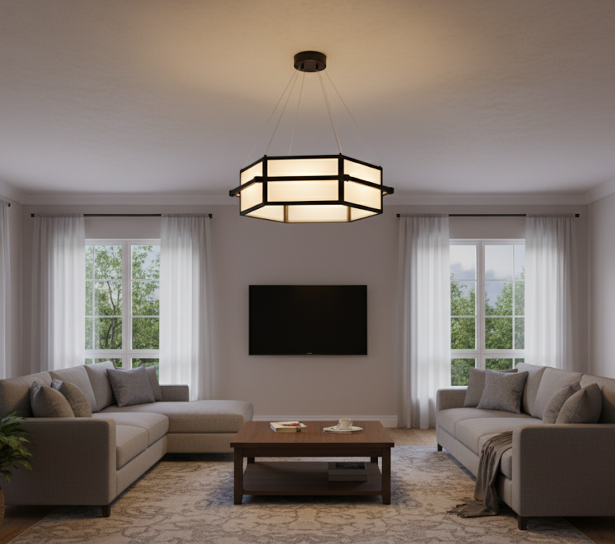 Amalfi LED Hex Chandelier