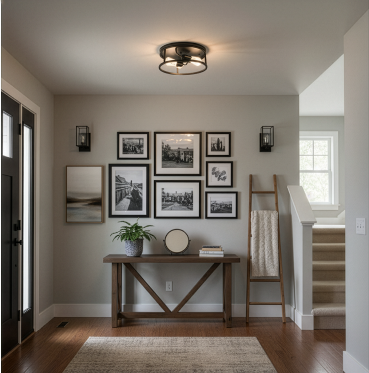 Harold 2-Light Round Open Ceiling Mount