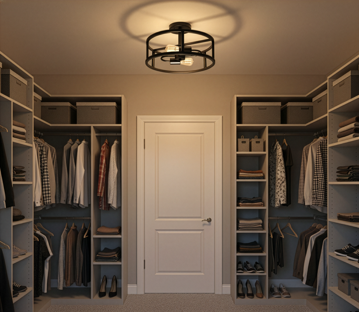 Charles 2-Light Round Open Semi-Flush Mount