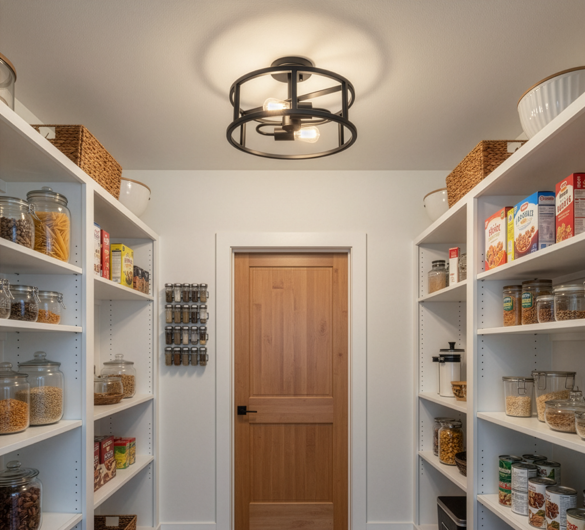 Charles 2-Light Round Open Semi-Flush Mount
