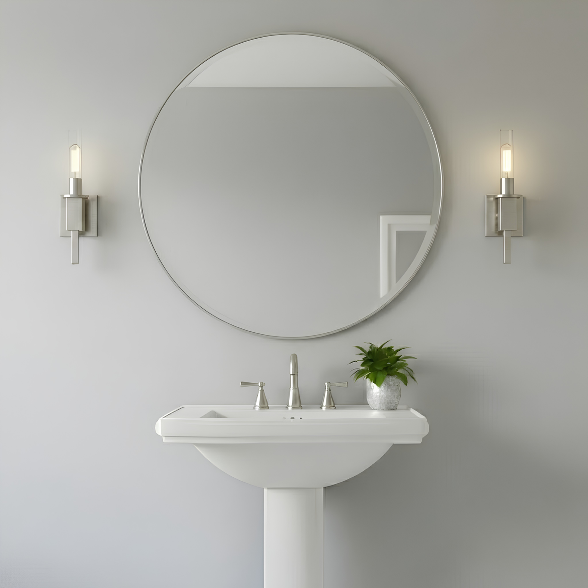 Roma 1-Light LED Clear Tube Glass Sconce