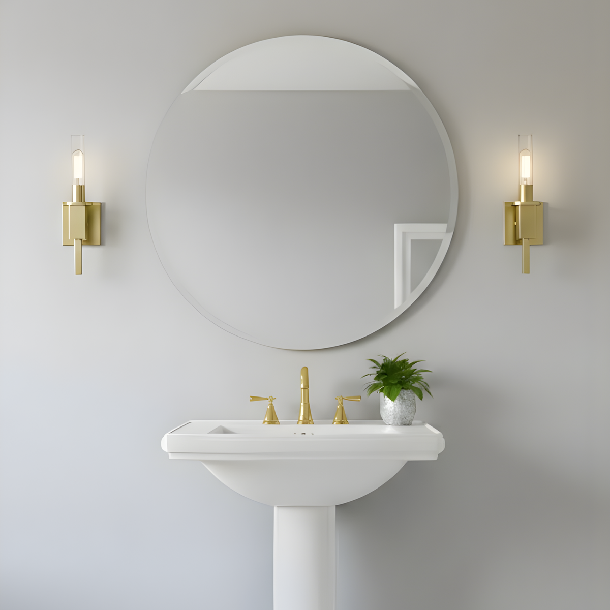 Roma 1-Light LED Clear Tube Glass Sconce