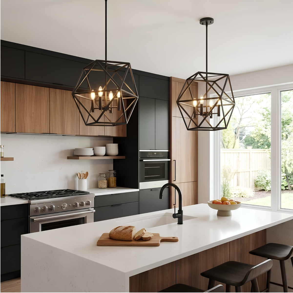 Solano 4-Light 20" Geometric Pendant