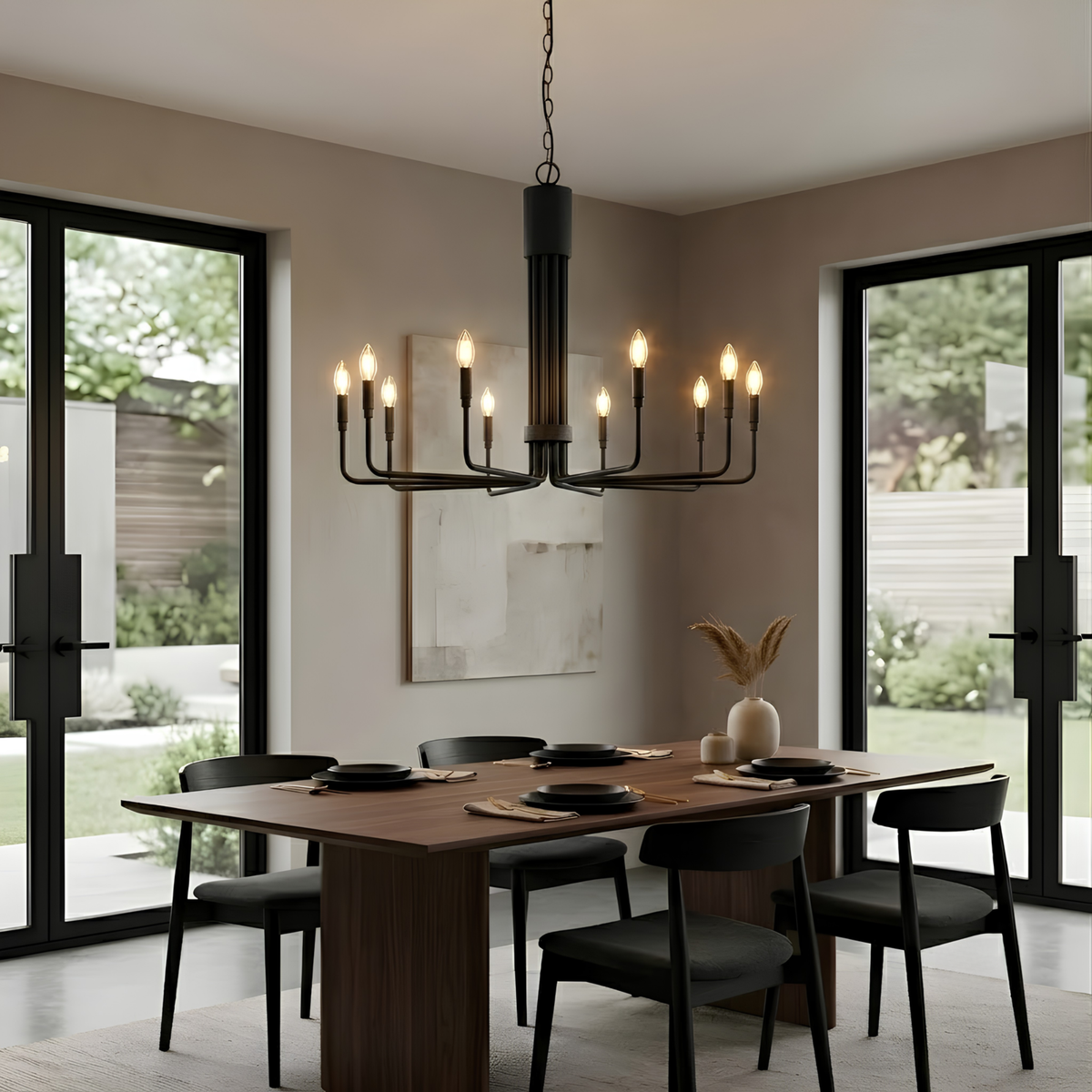 Alph 10-Light Flatt Bottom Chandelier