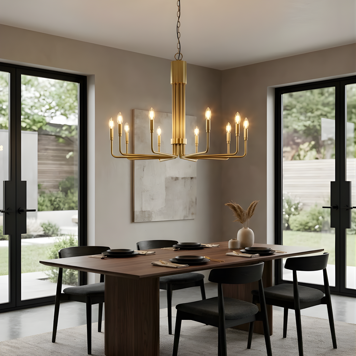 Alph 10-Light Flatt Bottom Chandelier