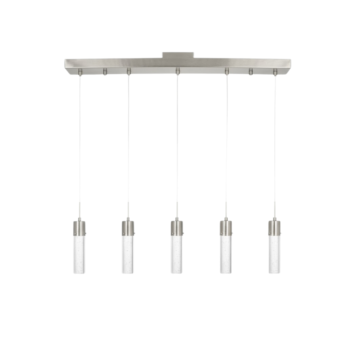 Vivio Soffi 5-Light Linear Pendant - Brushed Nickel