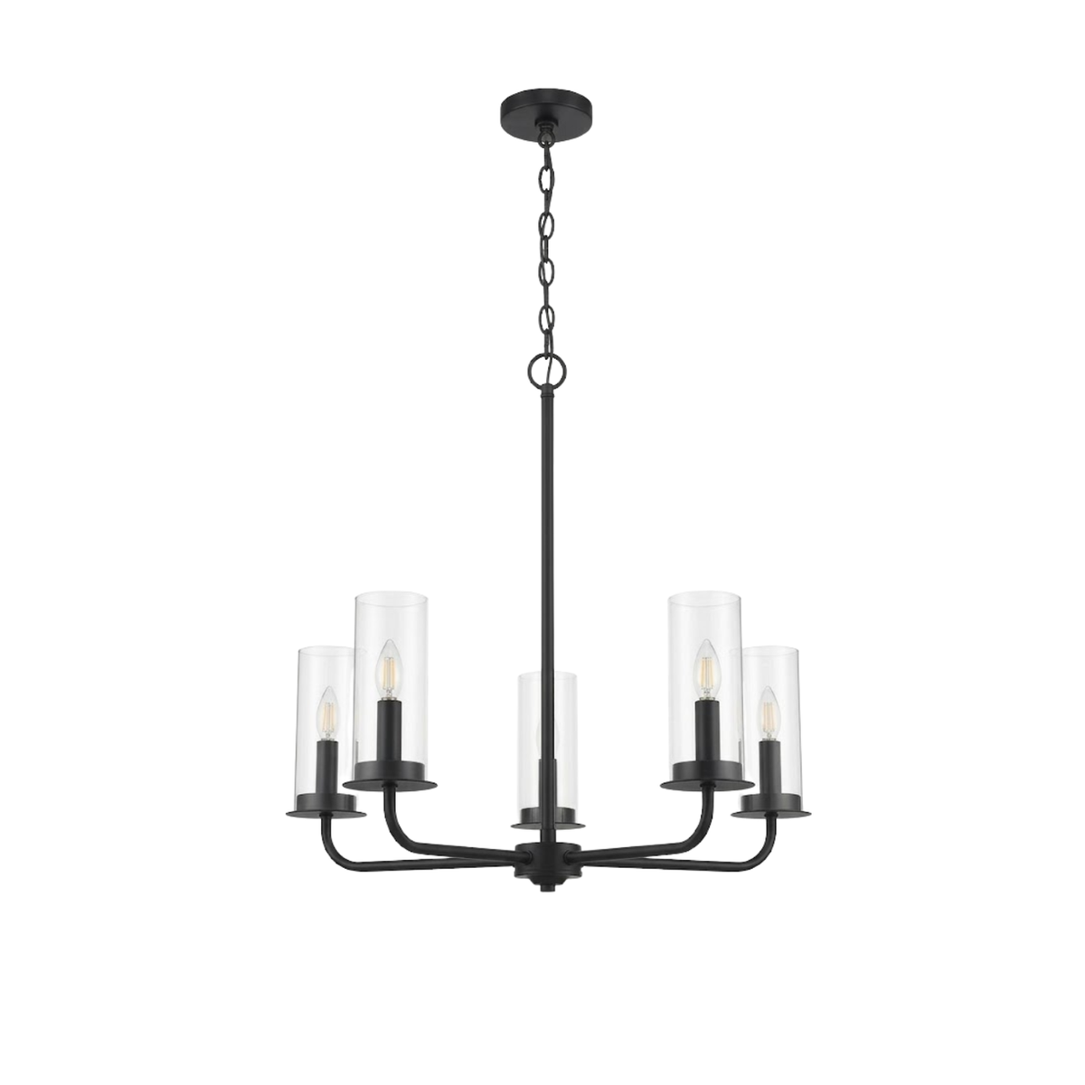 Aura 5-Light Chandelier Clear Glass