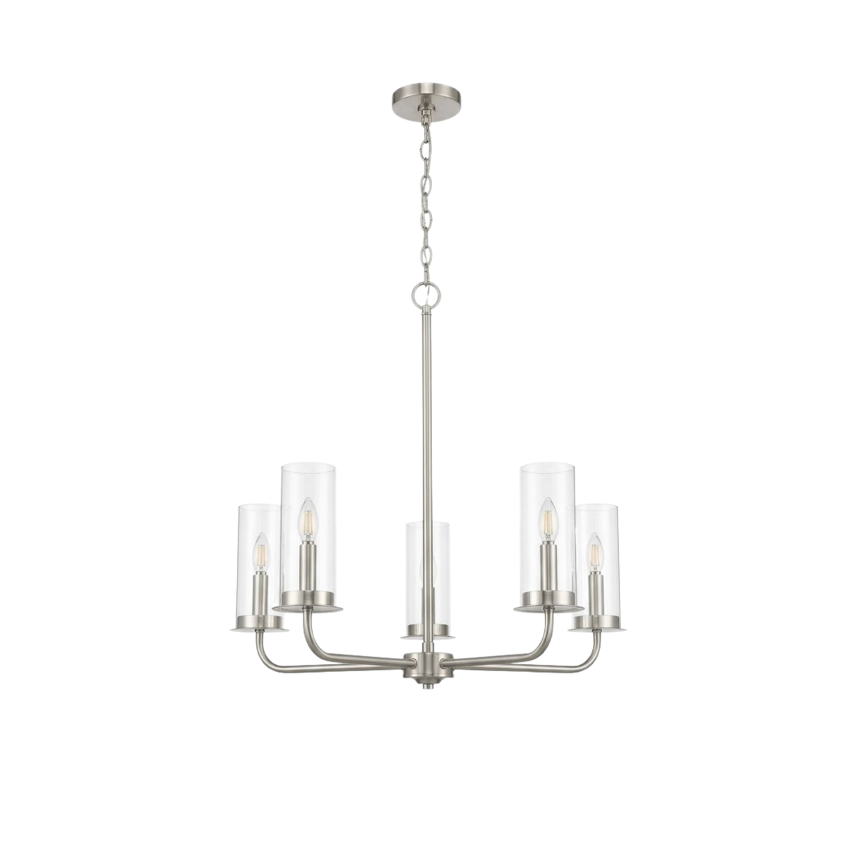 Aura 5-Light Chandelier Clear Glass