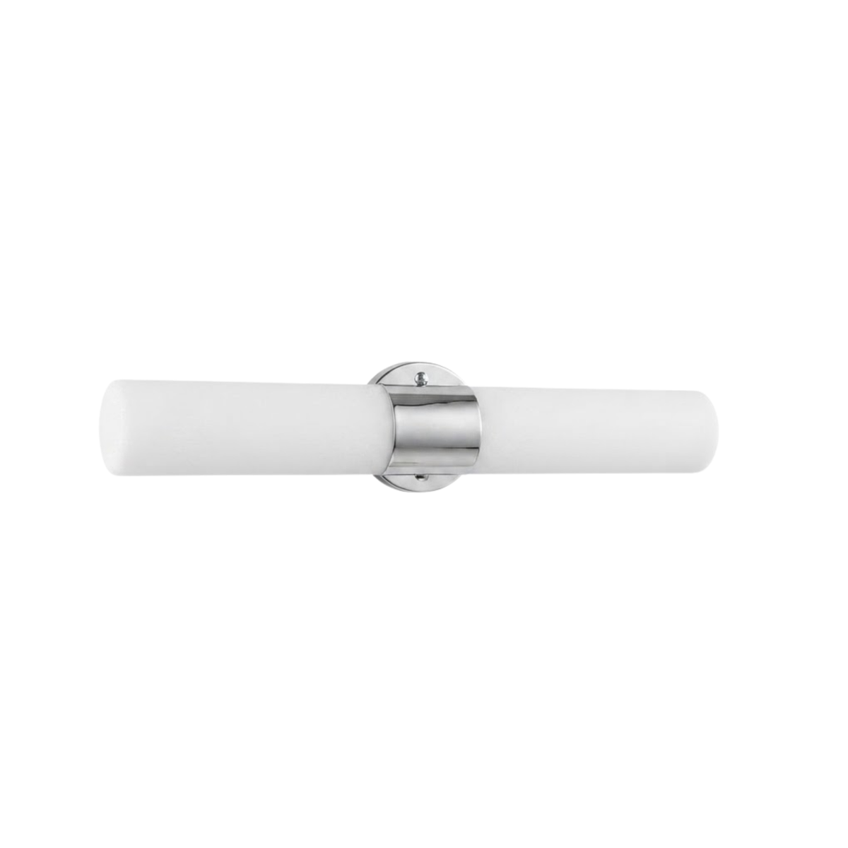 2-Light Cylinder Glass Vanity - Chrome 15W LED 3000K
