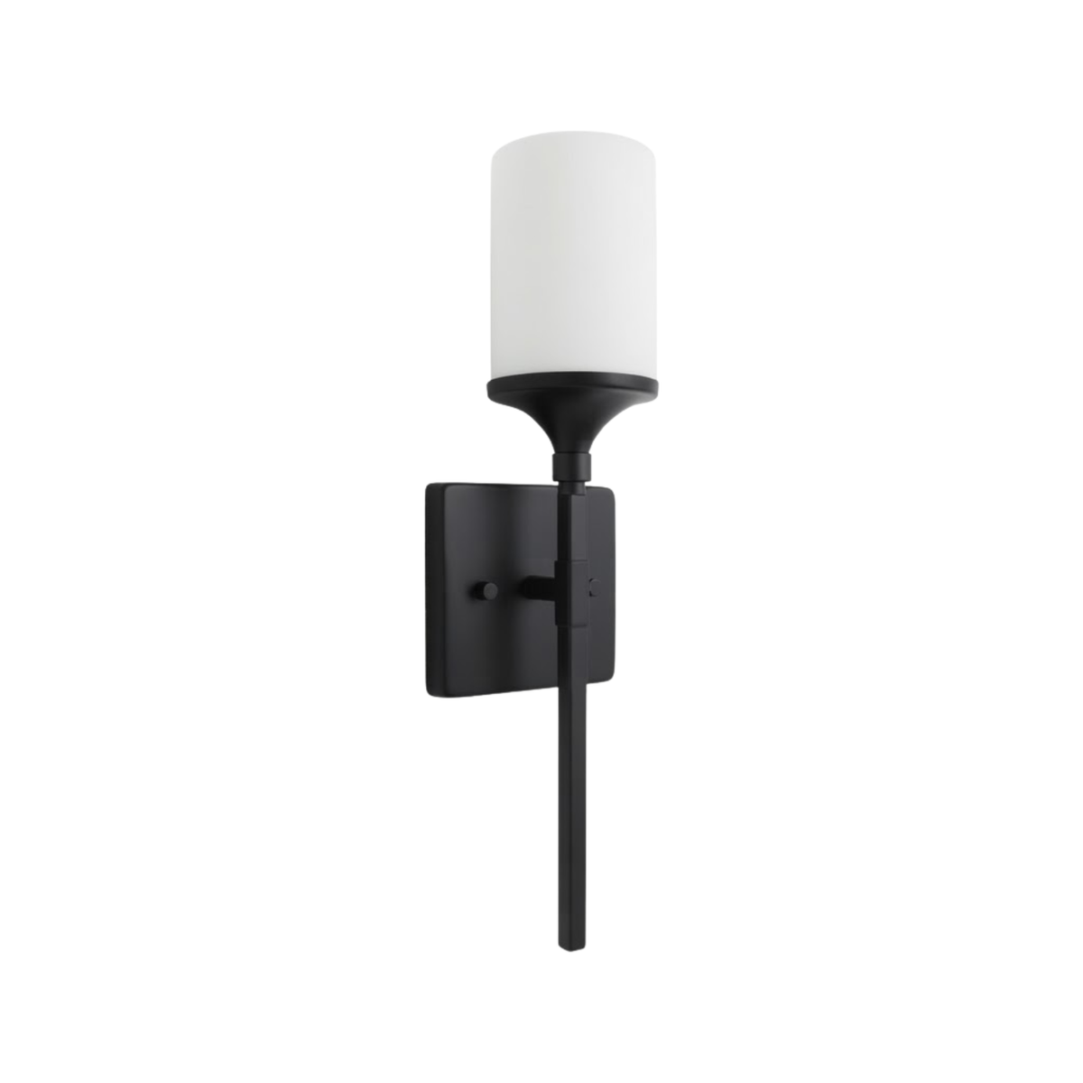 1-Light Frosted Glass Wall Sconce - Dark Brronze