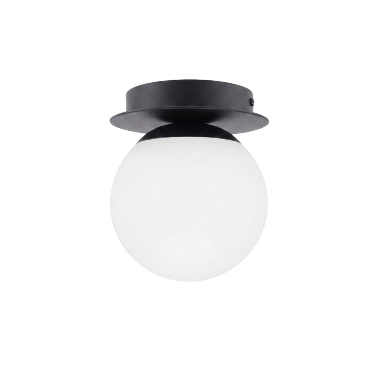 1-Light Globe Flush Mount Matte Black