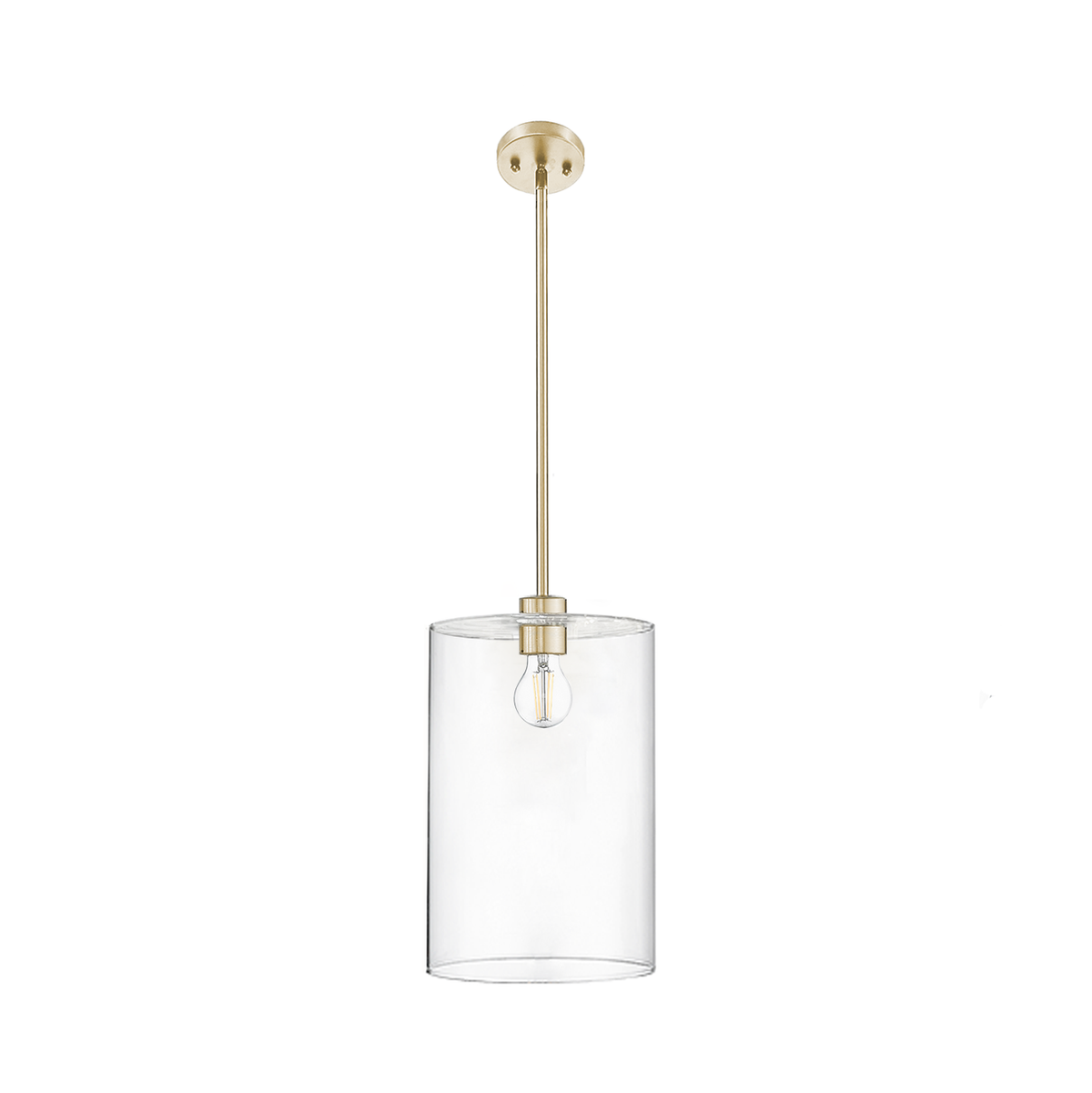 Minicio 1-Light 9&quot; Clear Glass Pendant