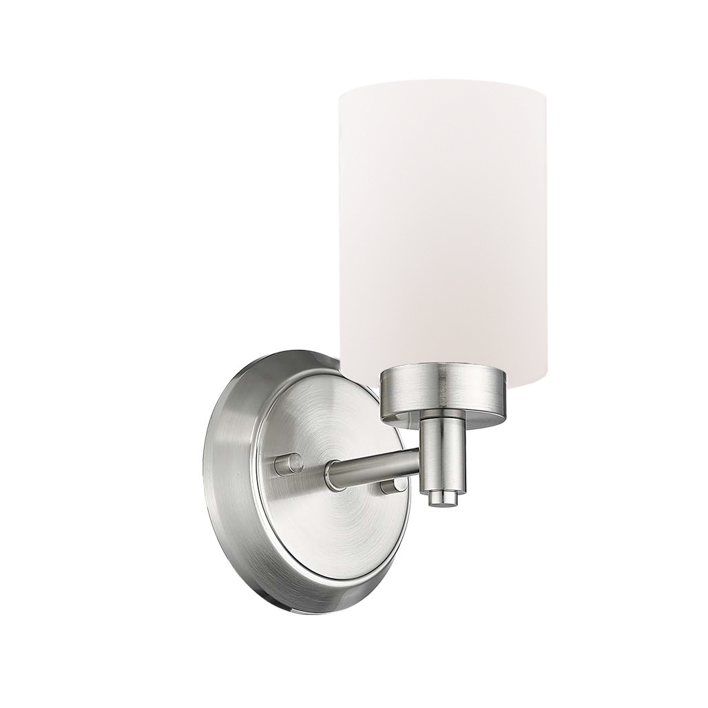 Mincio 1-Light White Glass Sconce - NK
