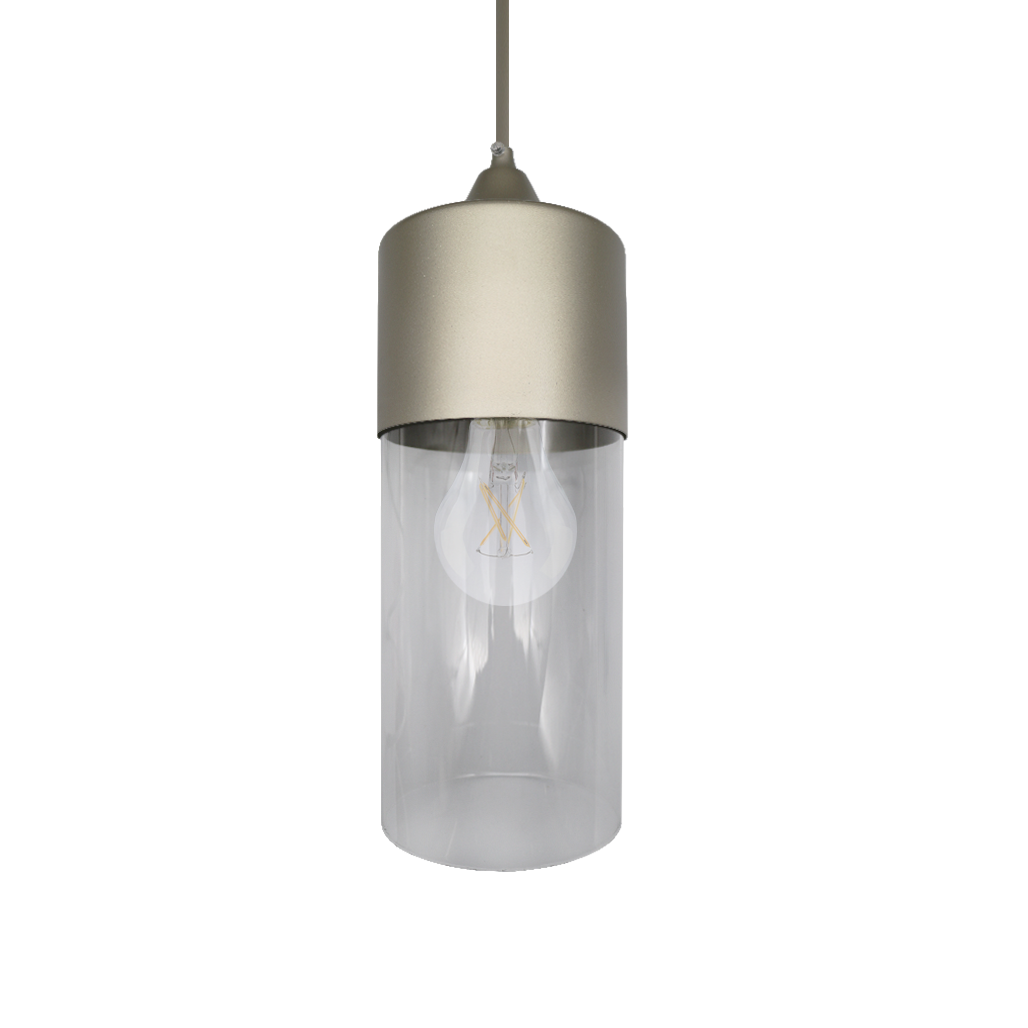 1-Light Glass Pendant Champagne