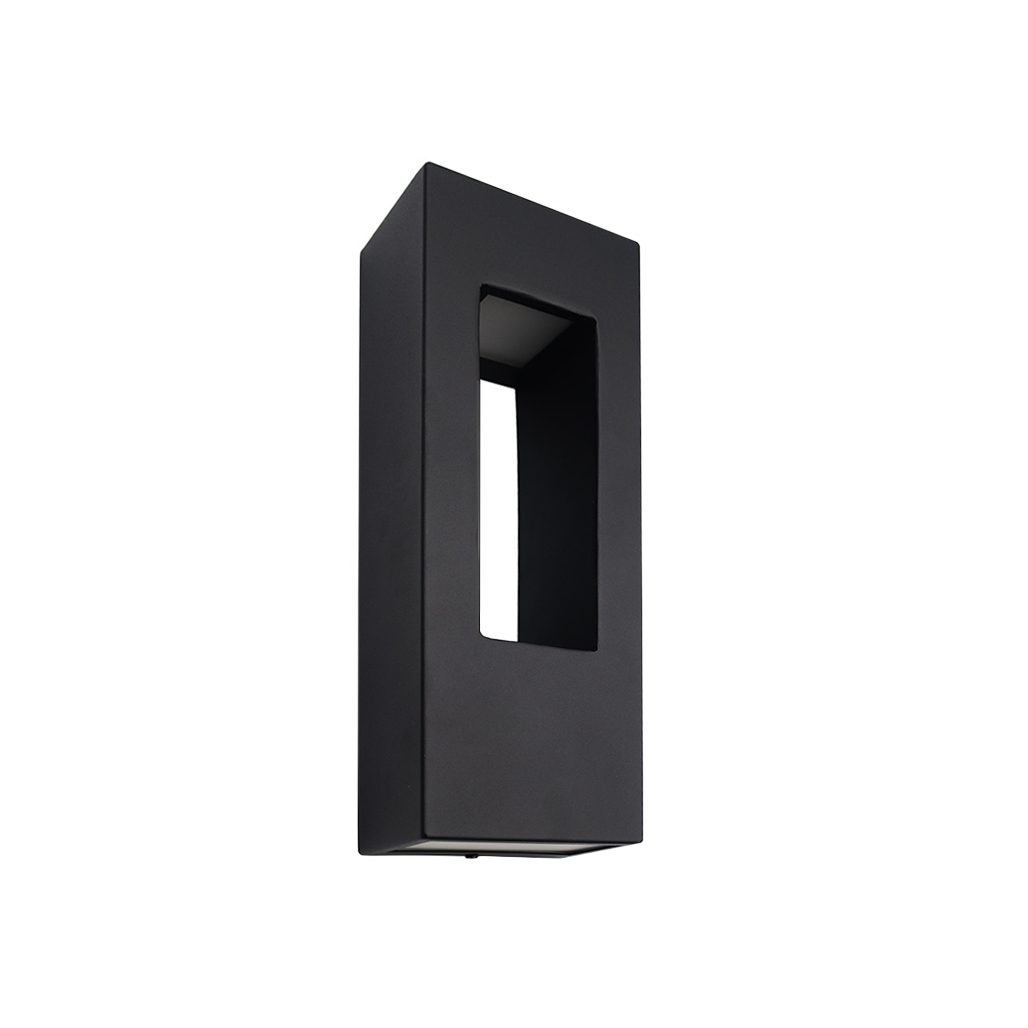 12W LED Patio Wall Sconce - Textured Black