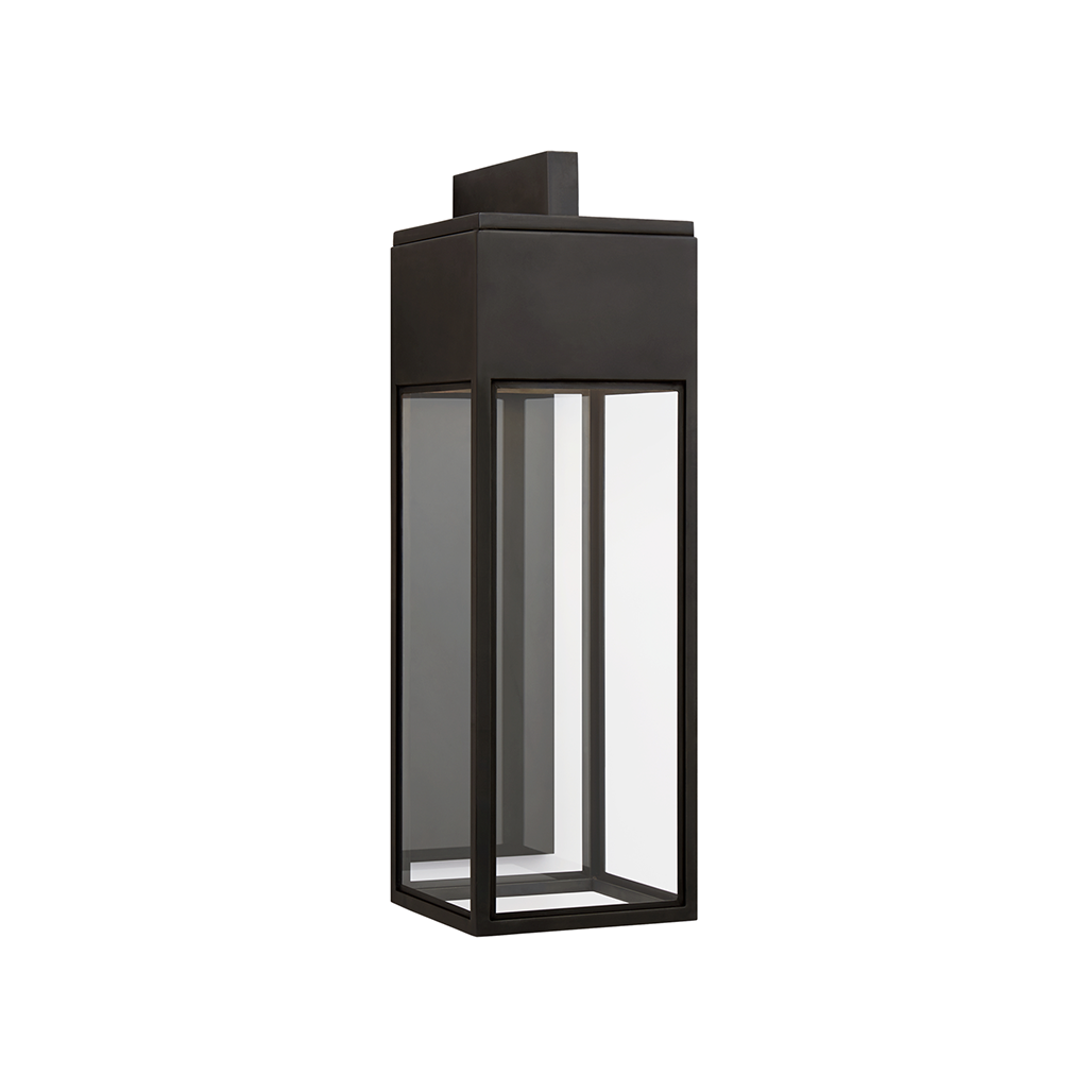 1-Light Rectangular Coach Light BK
