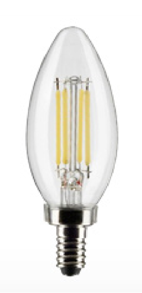 8W B12 Large Torpedo E12 Candle LED Lamp 3000K Dimmable