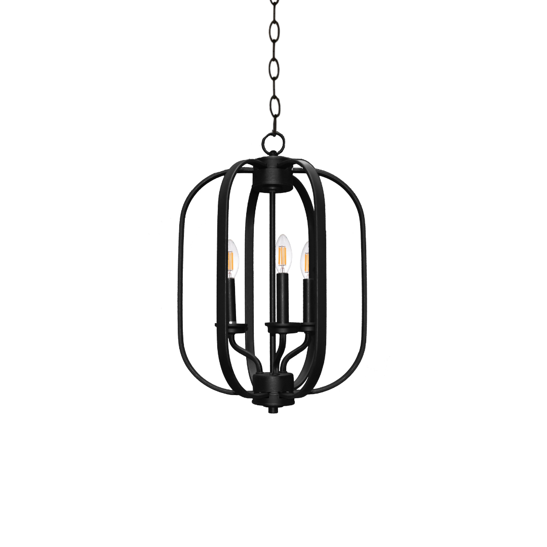3 Light Black Chandelier