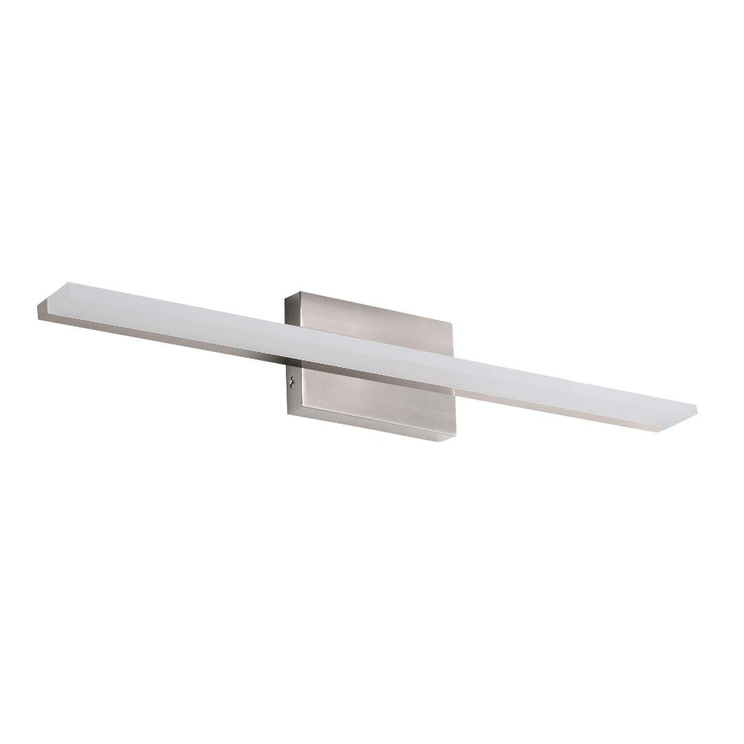 LED Strip Nickel Vanity Light