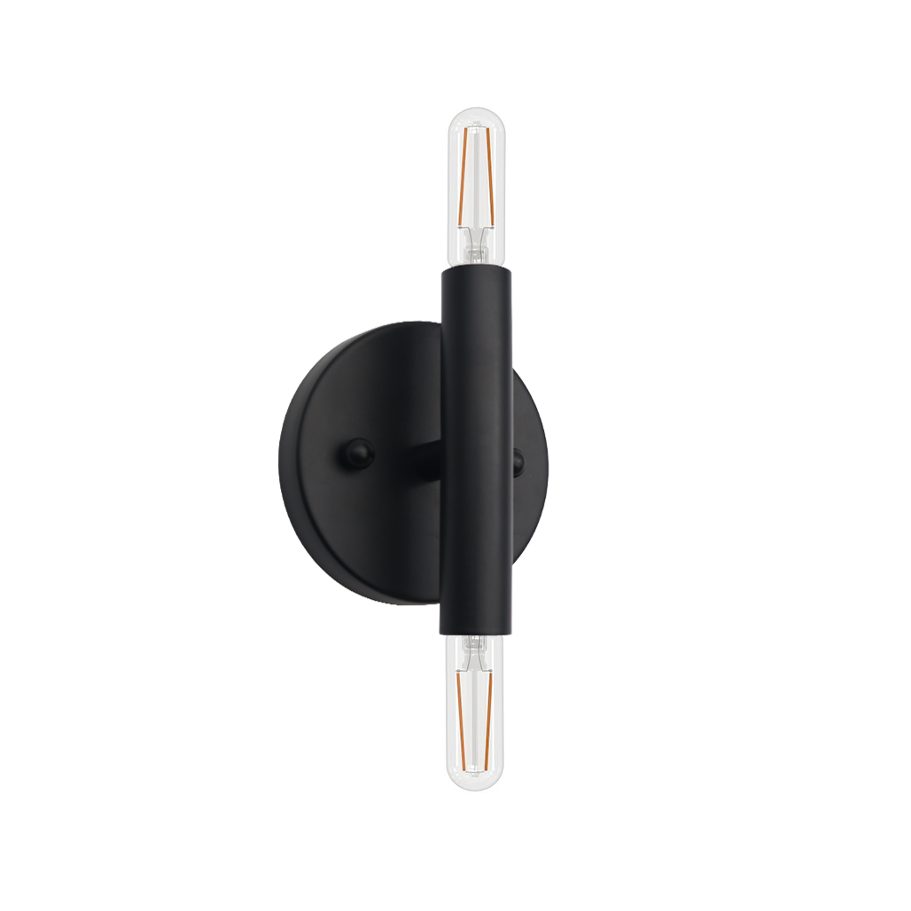 1-Light Tube Vanity Matte Black