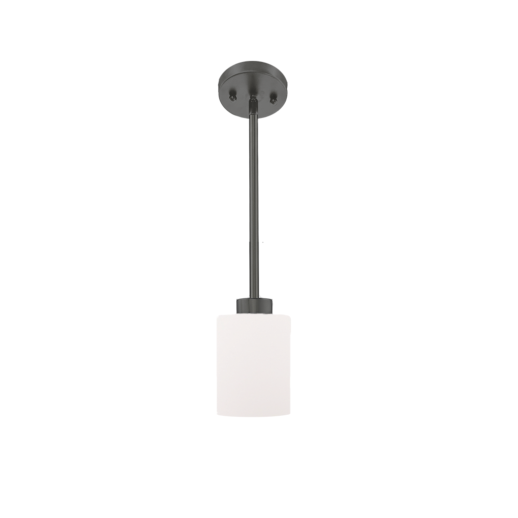 Mincio 1-Light White Glass Mini Pendant - MB