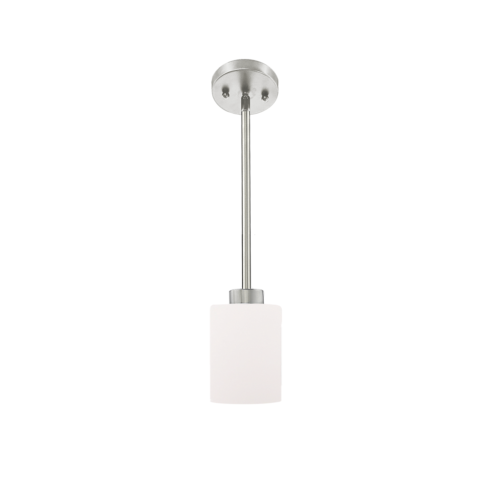 Mincio 1-Light White Glass Mini Pendant - NK